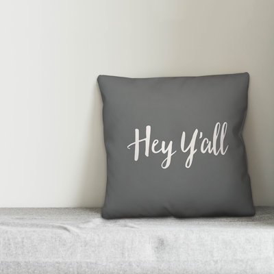 Valverde Hey Y'all IndoorOutdoor Set of Extra Large Throw Pillows with